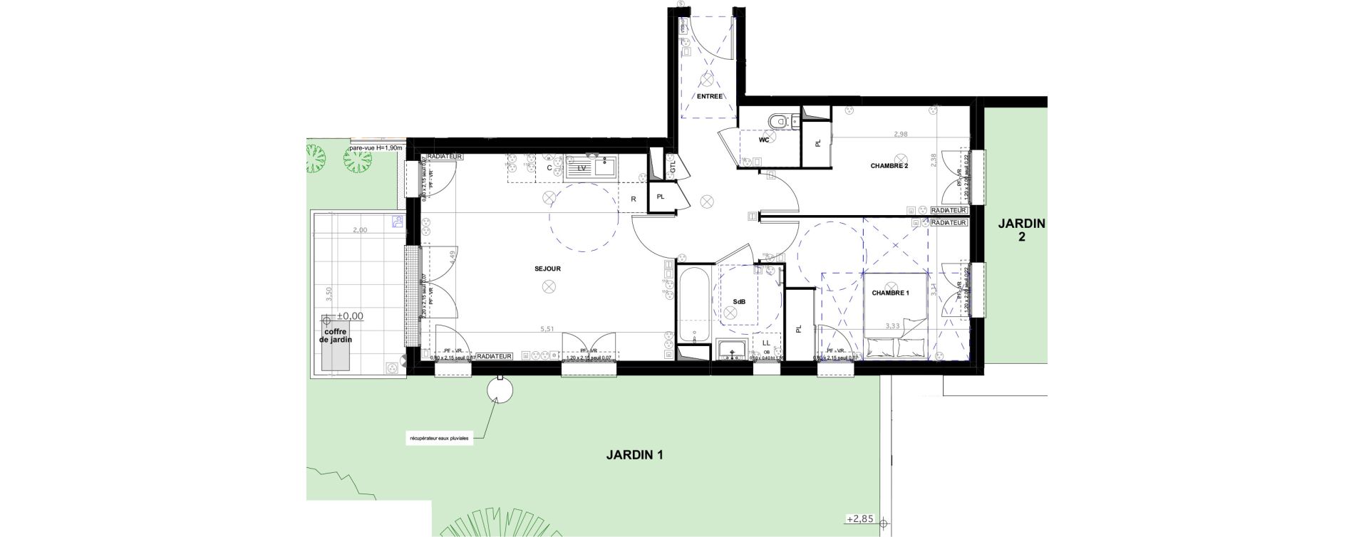 Appartement T3 de 60,57 m2 &agrave; Champlan Centre