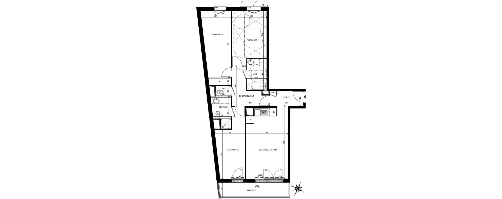 Appartement T4 de 81,62 m2 &agrave; Chilly-Mazarin Centre