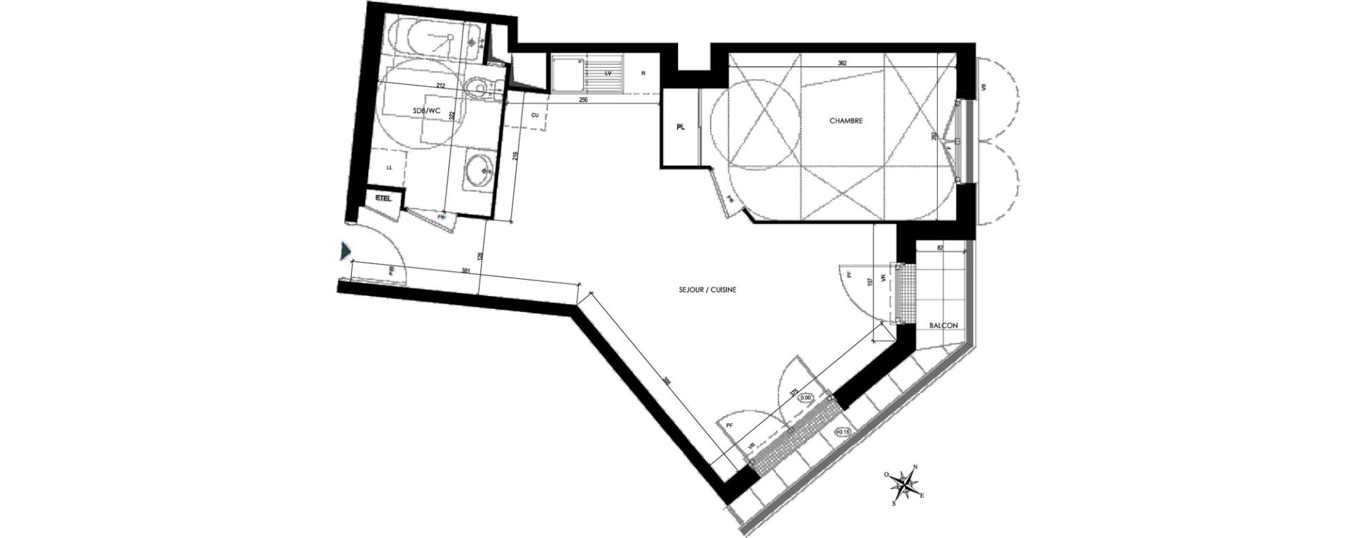 Appartement T2 de 47,70 m2 &agrave; Chilly-Mazarin Centre