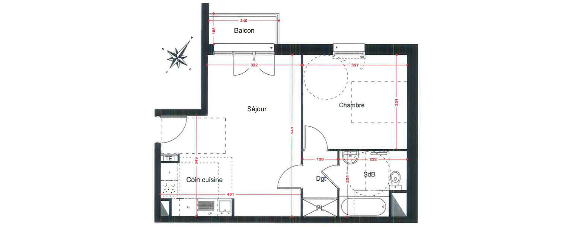 Appartement T2 de 41,50 m2 &agrave; Corbeil-Essonnes Centre