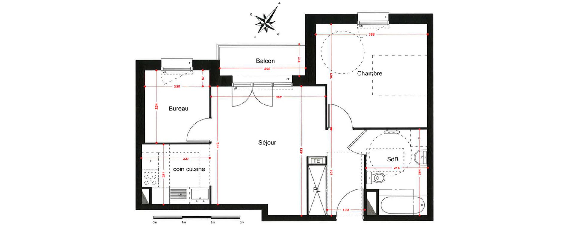 Appartement T2 bis de 51,10 m2 &agrave; Corbeil-Essonnes Centre