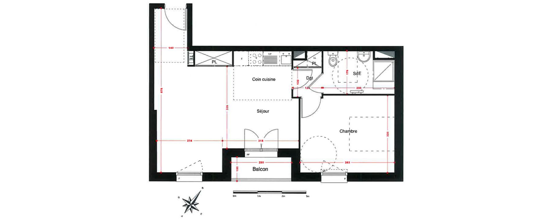 Appartement T2 bis de 48,05 m2 &agrave; Corbeil-Essonnes Centre