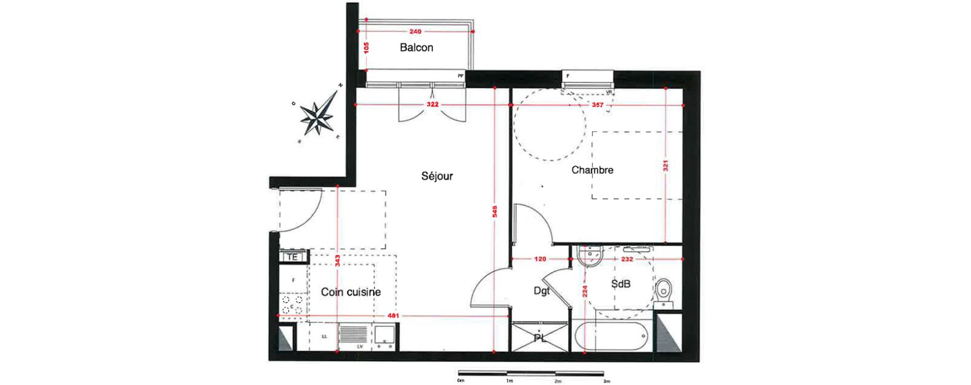 Appartement T2 de 41,50 m2 &agrave; Corbeil-Essonnes Centre