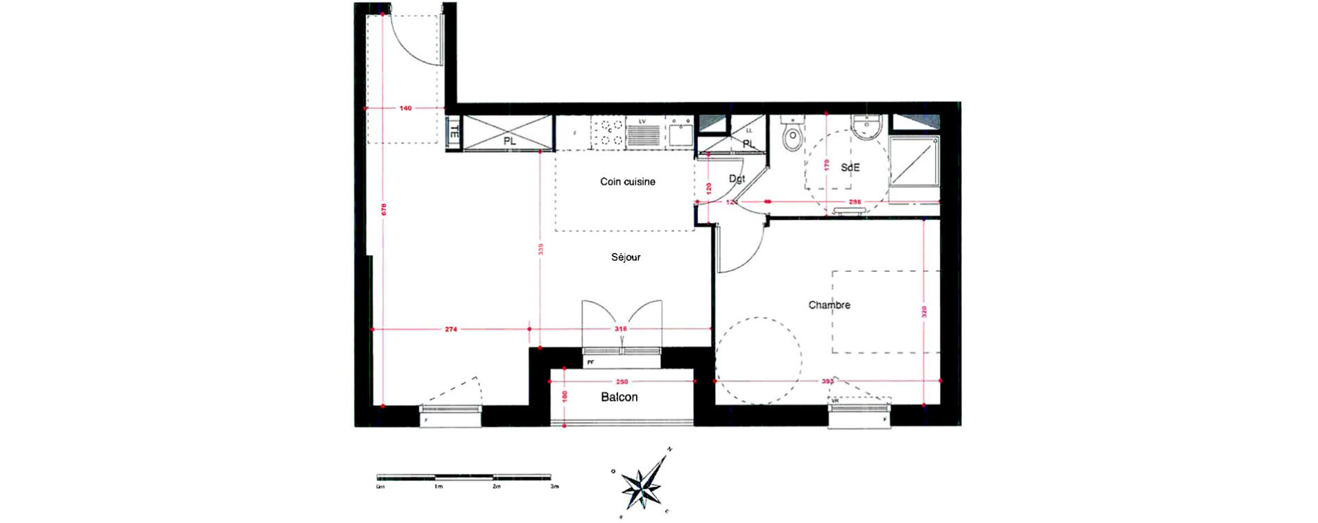 Appartement T2 bis de 48,05 m2 &agrave; Corbeil-Essonnes Centre