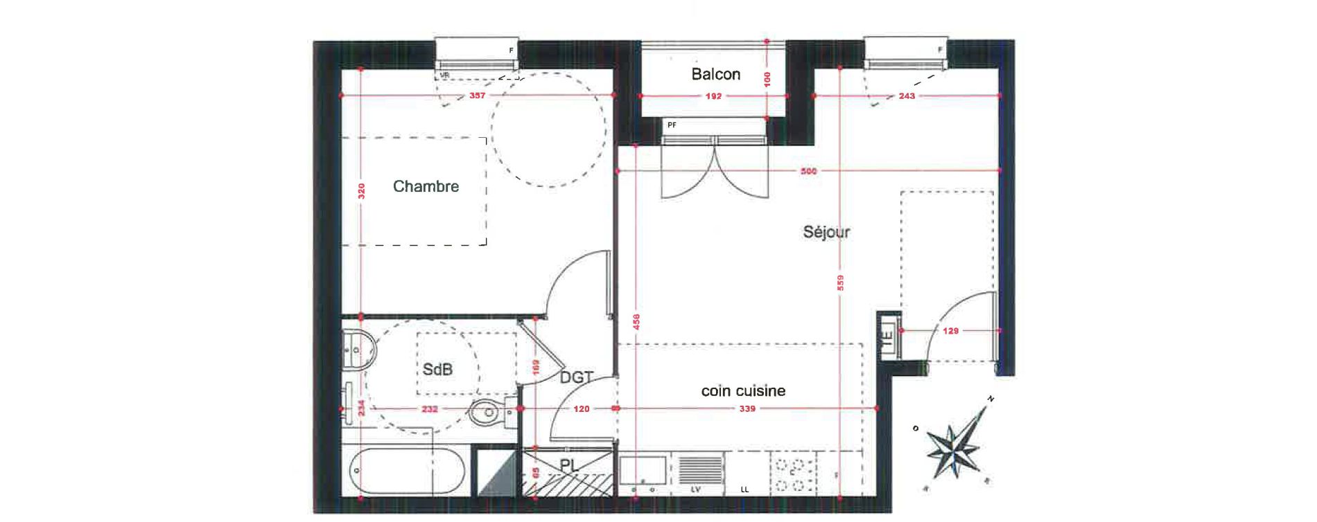 Appartement T2 de 41,50 m2 &agrave; Corbeil-Essonnes Centre