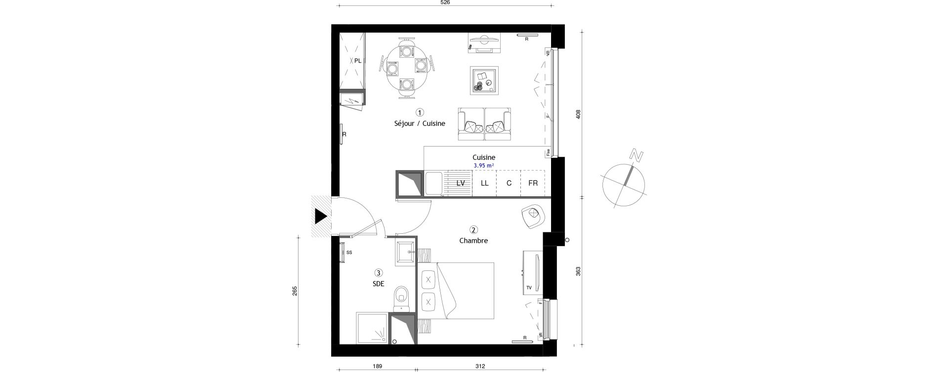 Appartement T2 de 38,50 m2 &agrave; Corbeil-Essonnes Centre