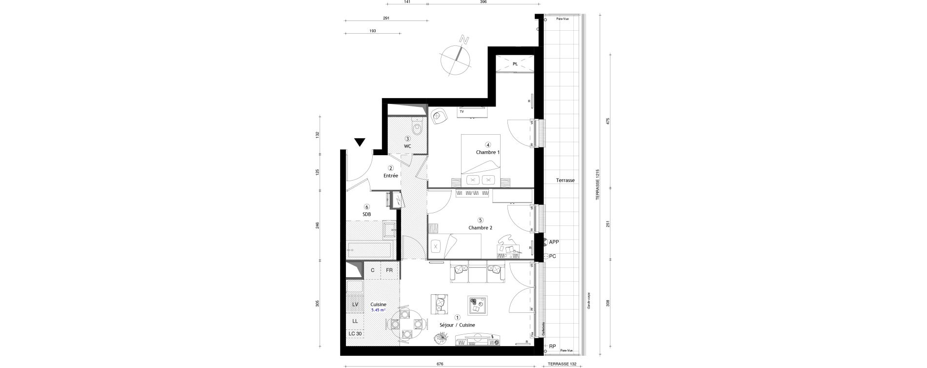 Appartement T3 de 55,50 m2 &agrave; Corbeil-Essonnes Centre