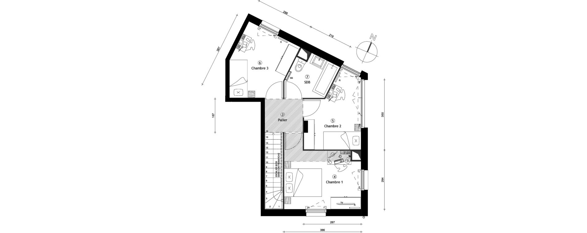Appartement T4 de 74,40 m2 &agrave; Corbeil-Essonnes Centre