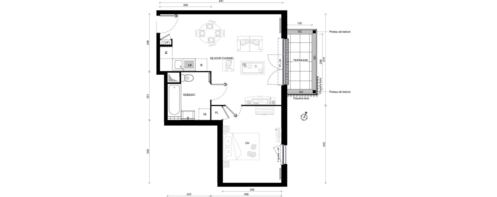 Appartement T2 de 43,60 m2 &agrave; Corbeil-Essonnes Centre