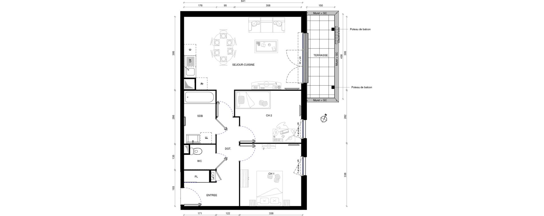 Appartement T3 de 64,00 m2 &agrave; Corbeil-Essonnes Centre