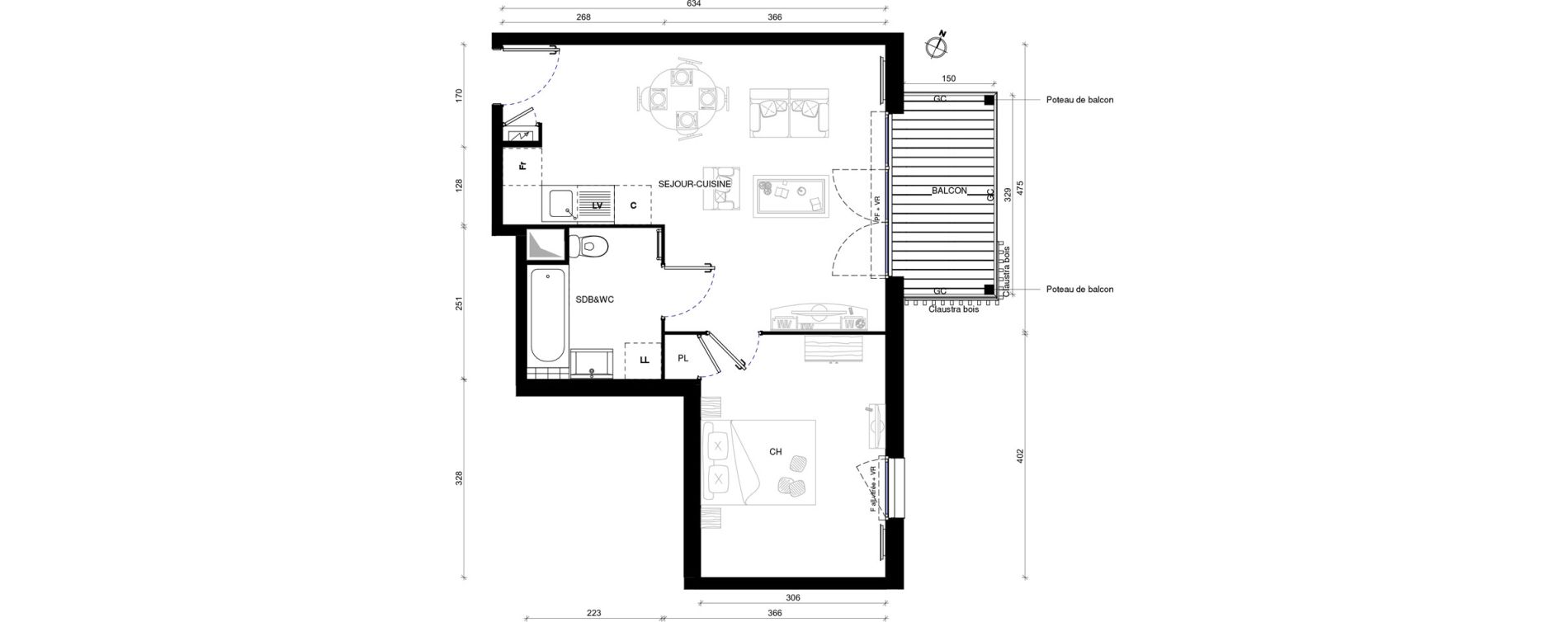 Appartement T2 de 43,00 m2 &agrave; Corbeil-Essonnes Centre