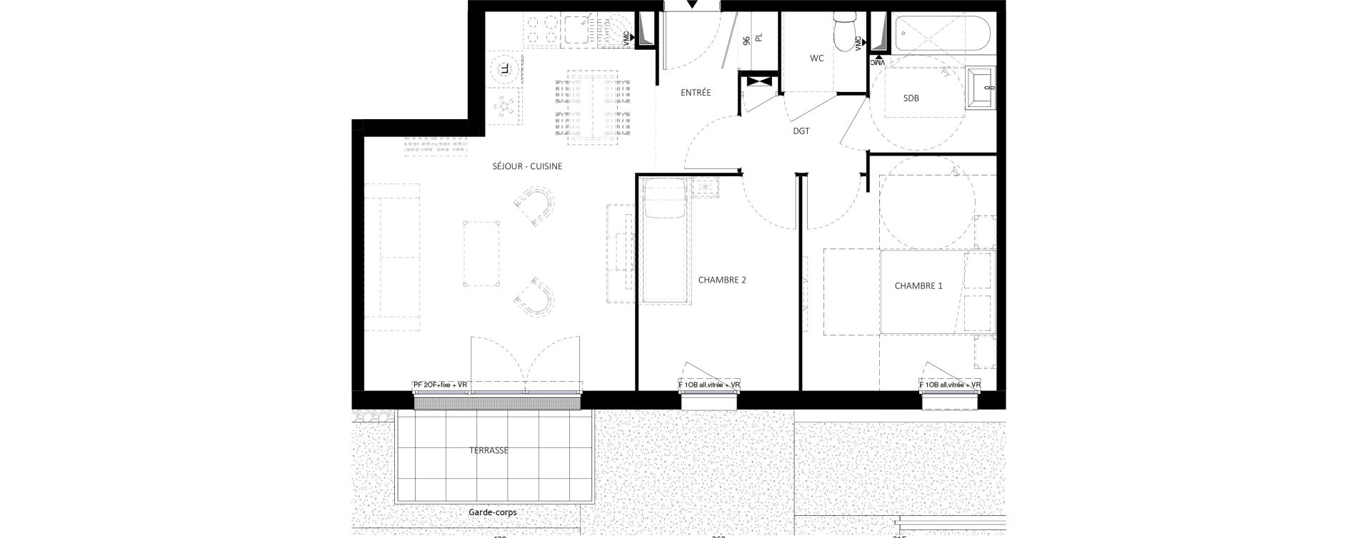 Appartement T3 de 57,30 m2 &agrave; Corbeil-Essonnes Centre