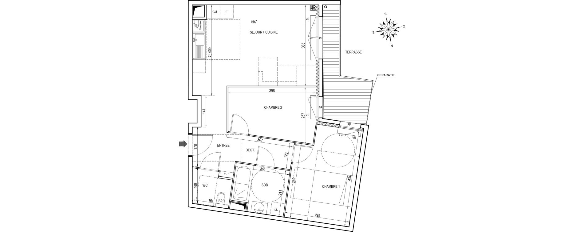 Appartement T3 de 57,37 m2 &agrave; Corbeil-Essonnes La papeterie