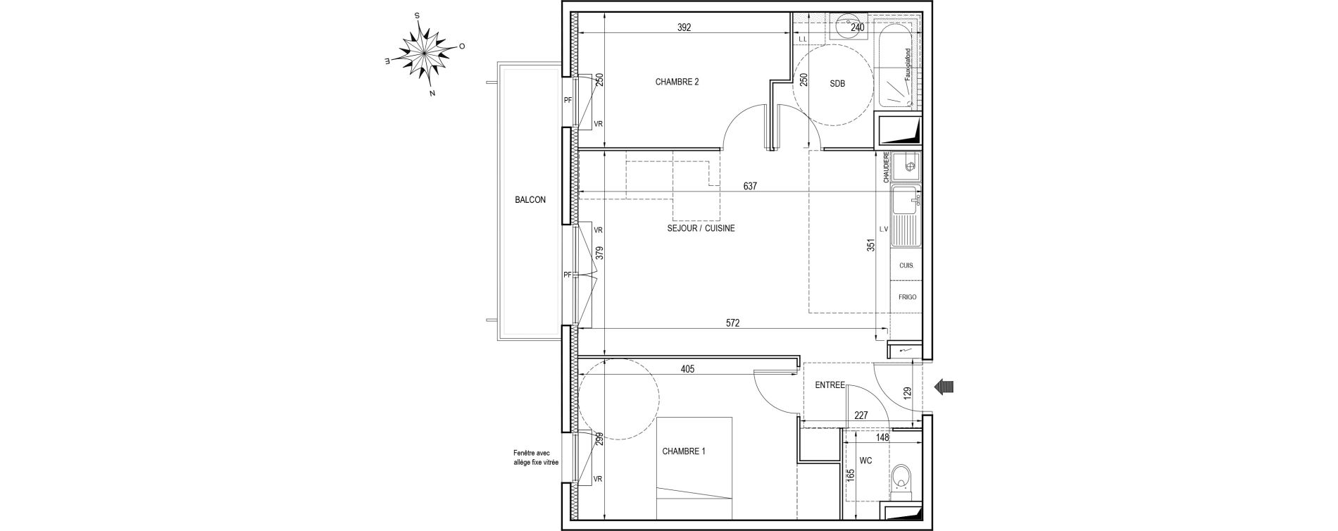 Appartement T3 de 57,58 m2 &agrave; Corbeil-Essonnes La papeterie