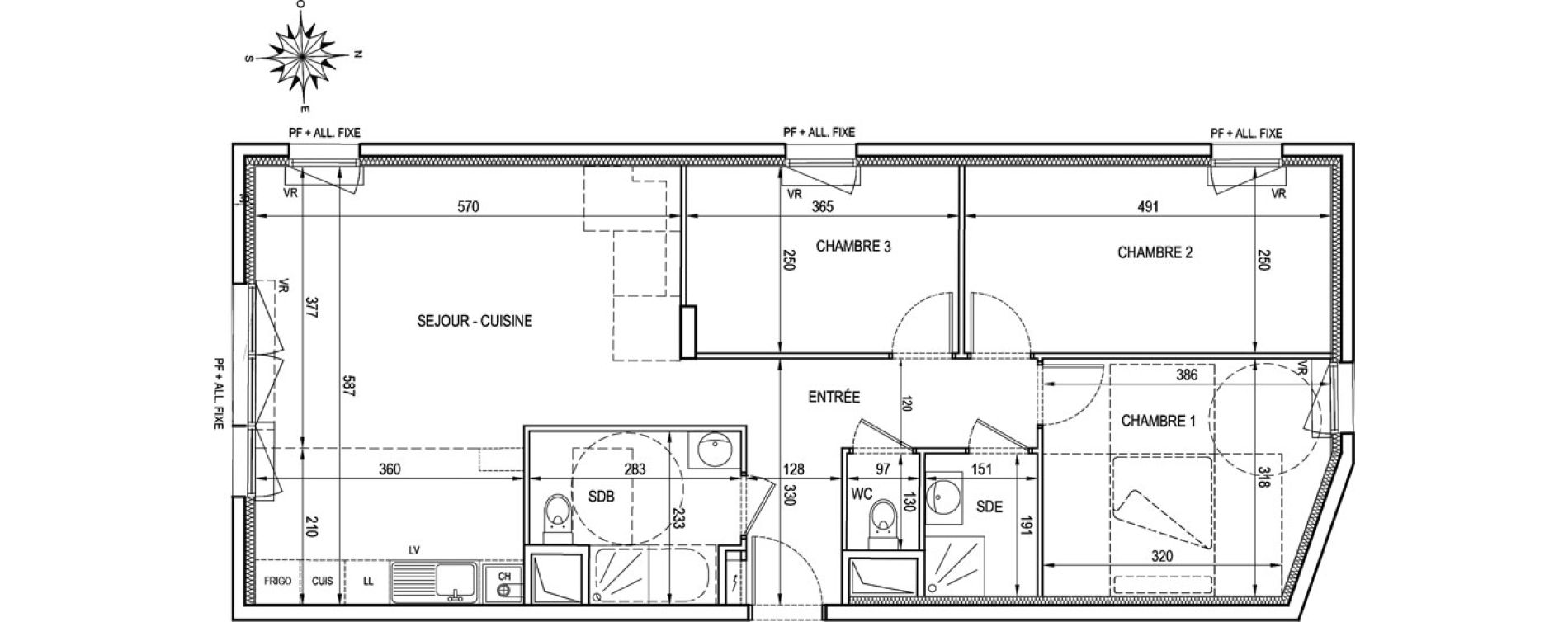 Appartement T4 de 79,37 m2 &agrave; Corbeil-Essonnes La papeterie