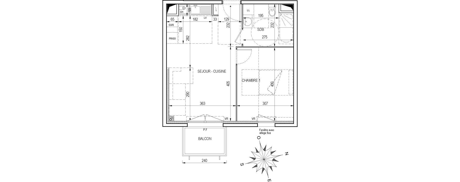 Appartement T2 de 41,93 m2 &agrave; Corbeil-Essonnes La papeterie