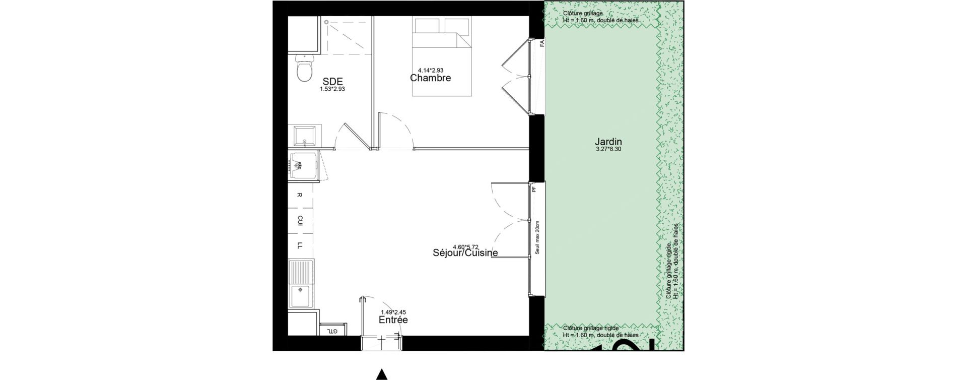 Appartement T2 de 41,48 m2 &agrave; Courcouronnes Centre