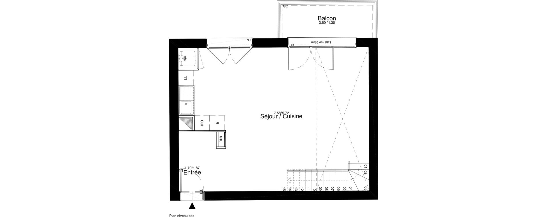 Appartement T3 de 68,33 m2 &agrave; Courcouronnes Centre