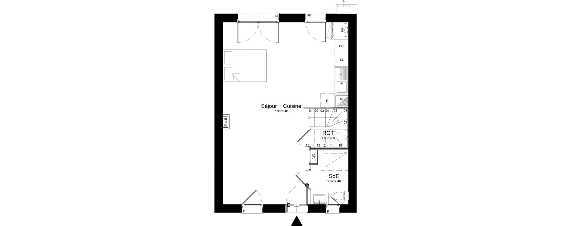 Maison T4 de 79,57 m2 &agrave; Courcouronnes Centre