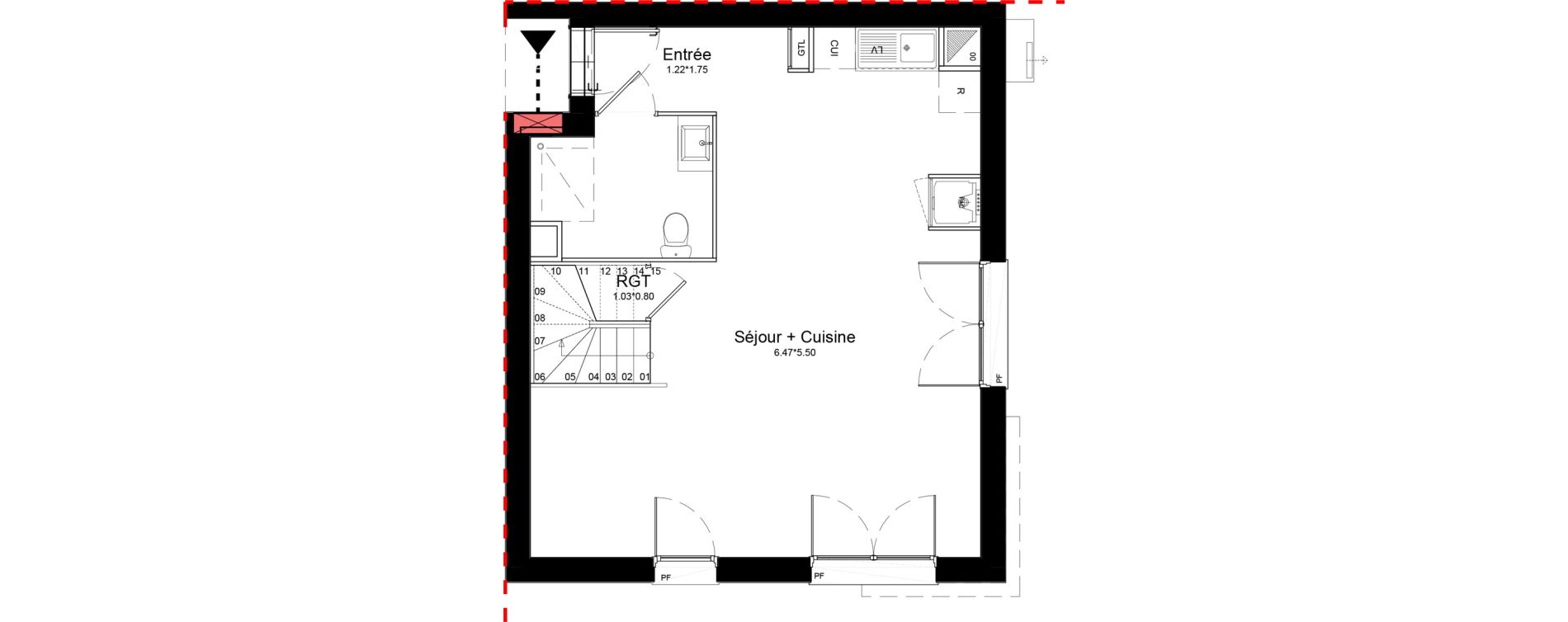 Maison T4 de 86,85 m2 &agrave; Courcouronnes Centre