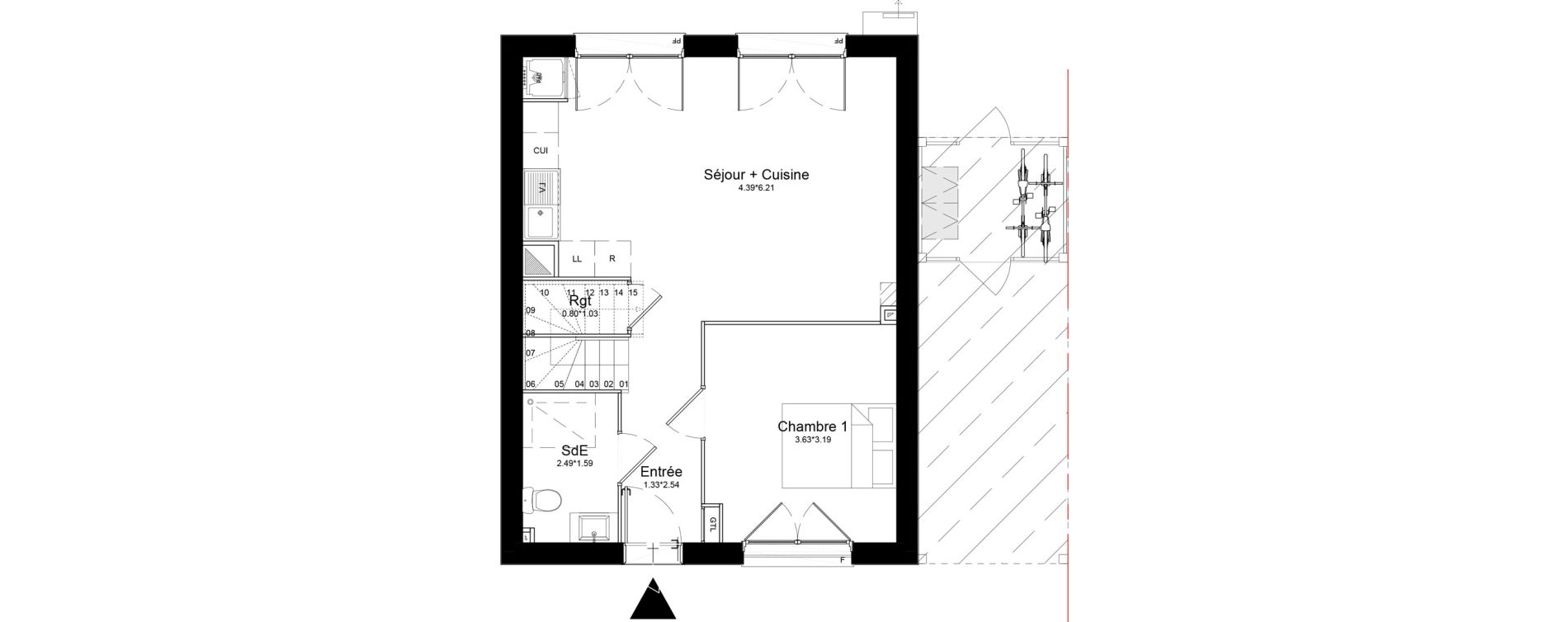 Appartement T5 de 88,20 m2 &agrave; Courcouronnes Centre