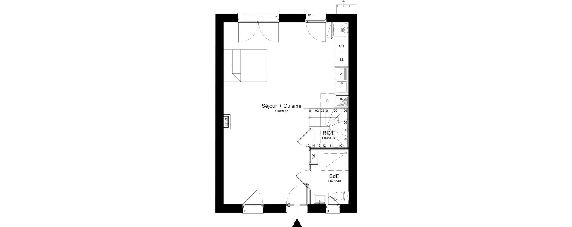 Appartement T4 de 79,57 m2 &agrave; Courcouronnes Centre