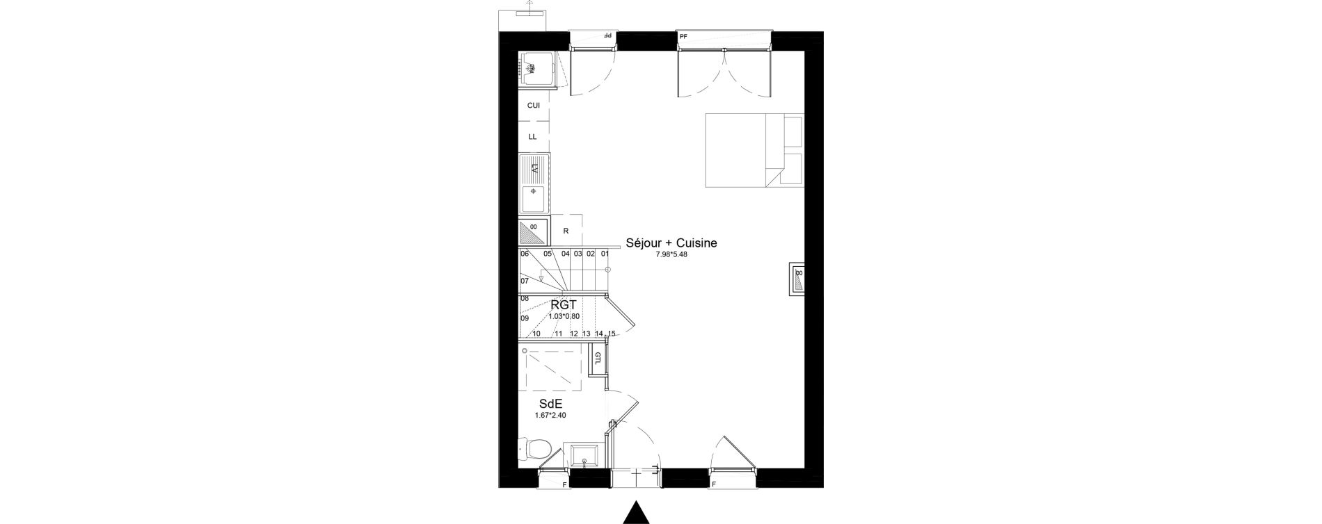 Maison T4 de 79,57 m2 &agrave; Courcouronnes Centre