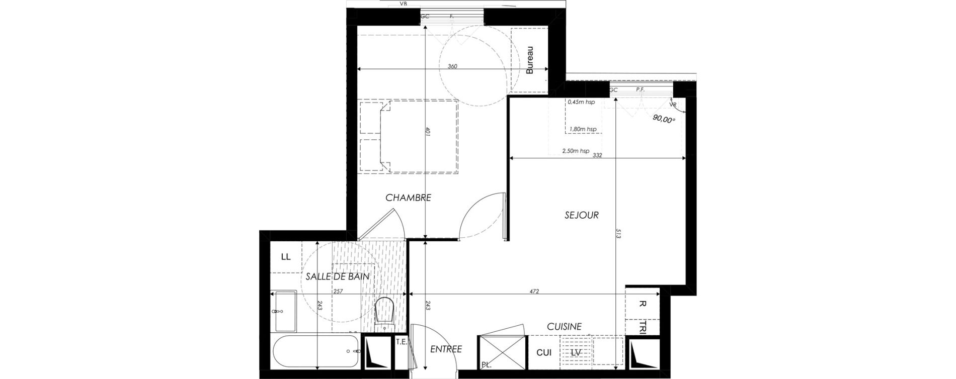 Appartement T2 de 37,77 m2 &agrave; Crosne Centre