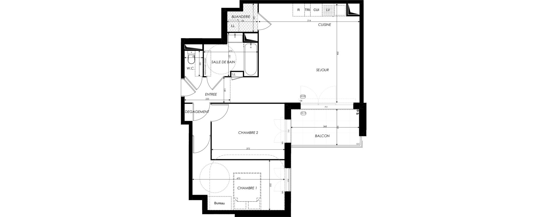 Appartement T3 de 63,22 m2 &agrave; Crosne Centre