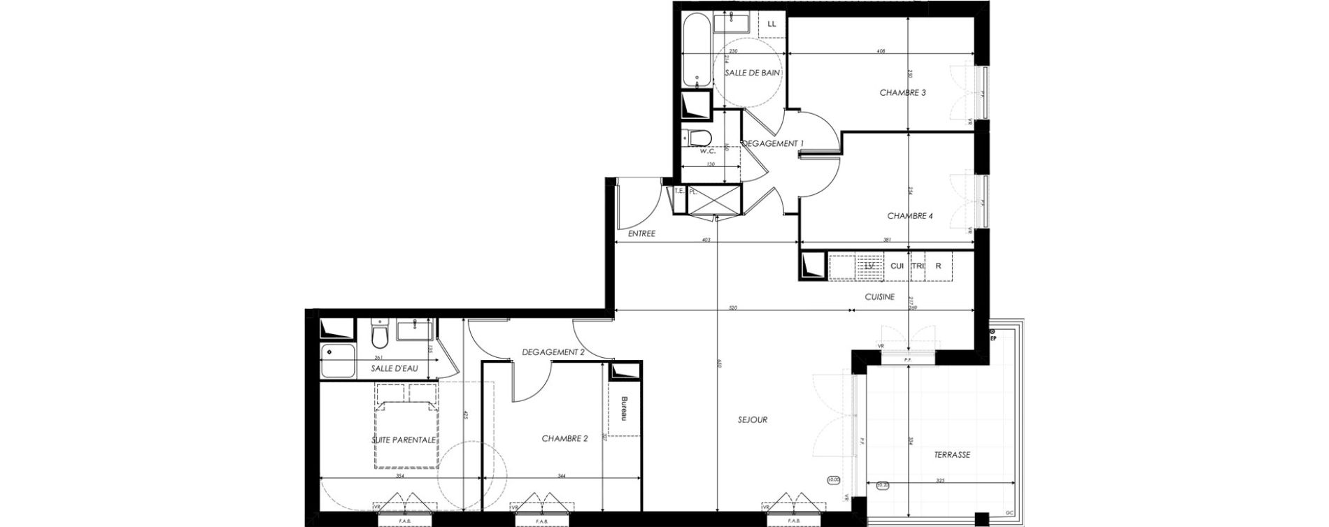 Appartement T5 de 94,84 m2 &agrave; Crosne Centre