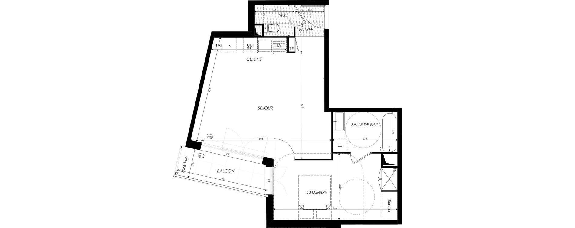 Appartement T2 de 48,30 m2 &agrave; Crosne Centre