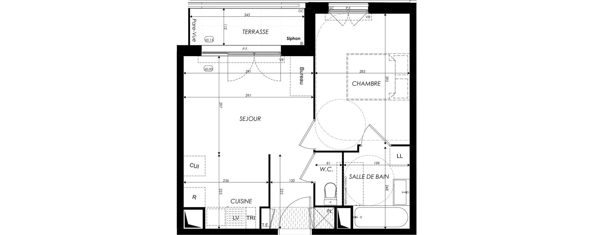 Appartement T2 de 37,57 m2 &agrave; Crosne Centre