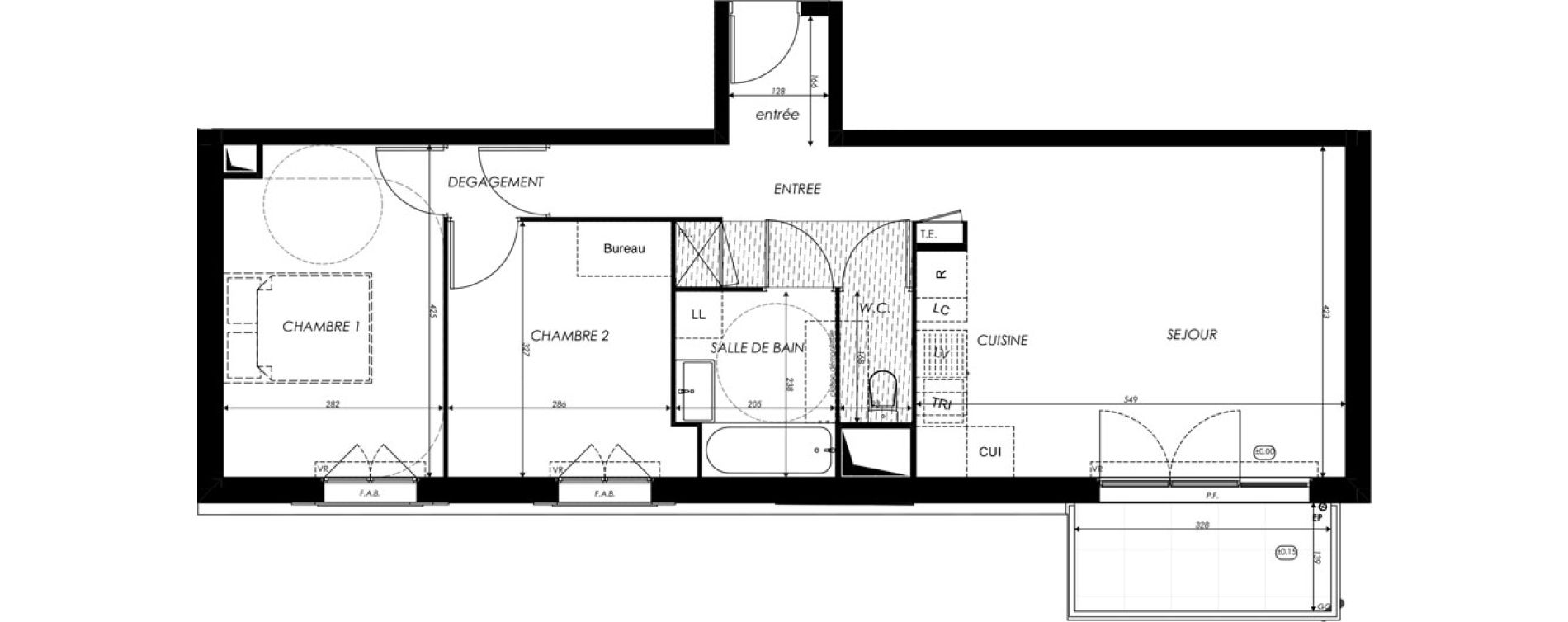 Appartement T3 de 60,84 m2 &agrave; Crosne Centre