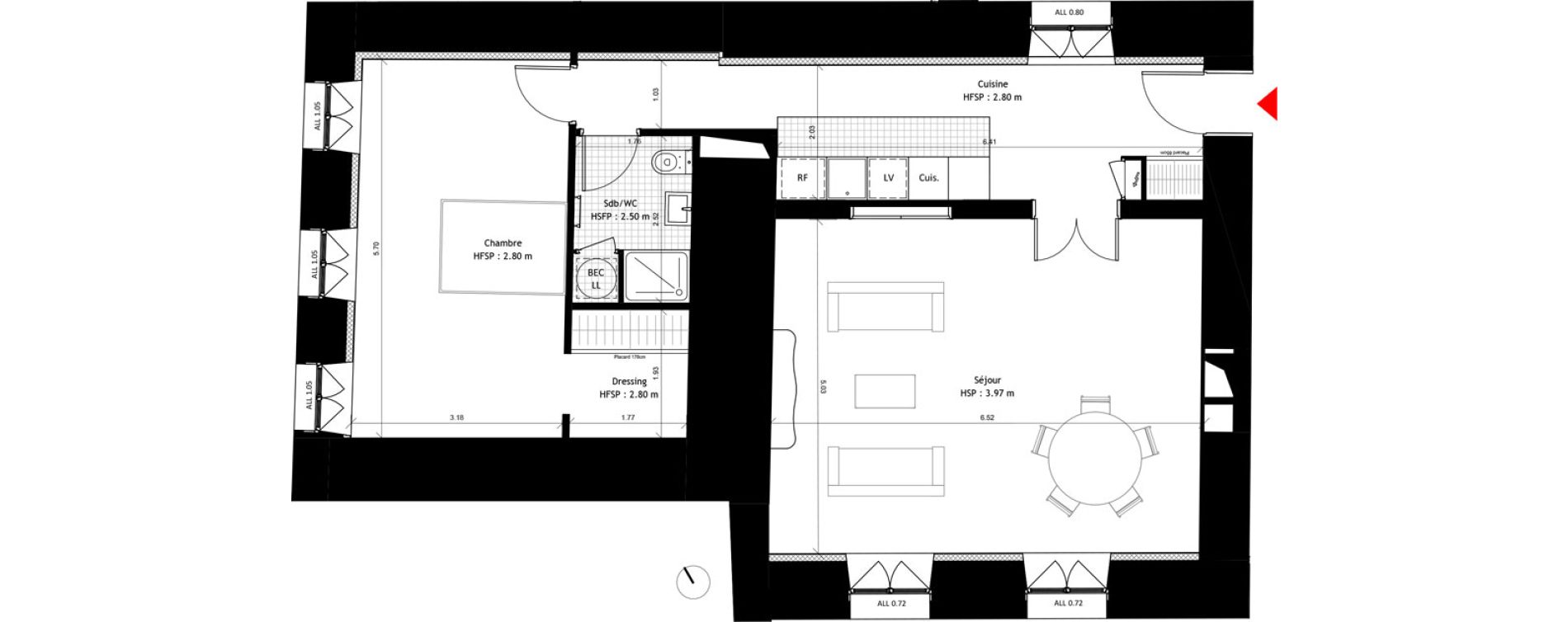 Appartement T2 de 74,40 m2 &agrave; Dourdan Centre ville