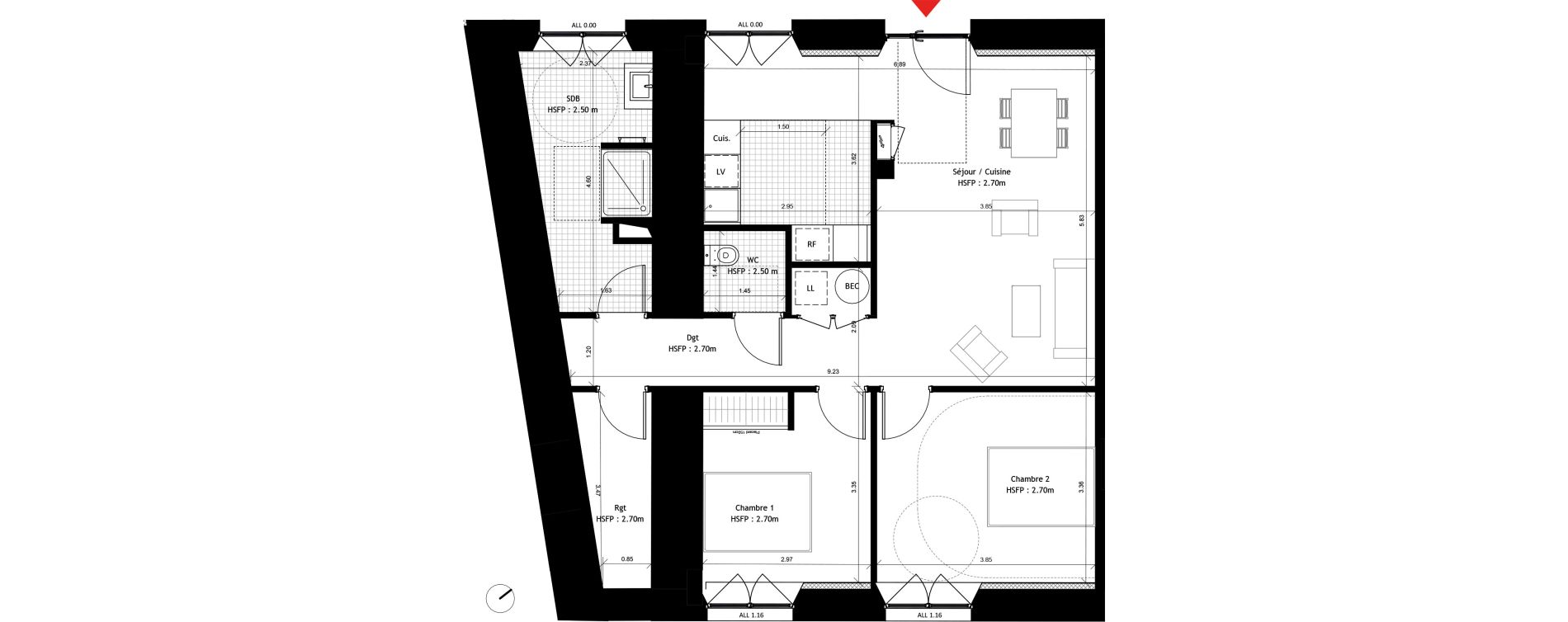 Appartement T3 de 77,20 m2 &agrave; Dourdan Centre ville