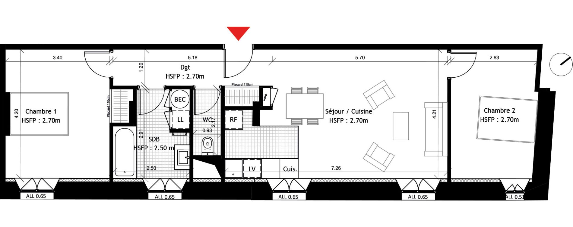 Appartement T3 de 69,00 m2 &agrave; Dourdan Centre ville
