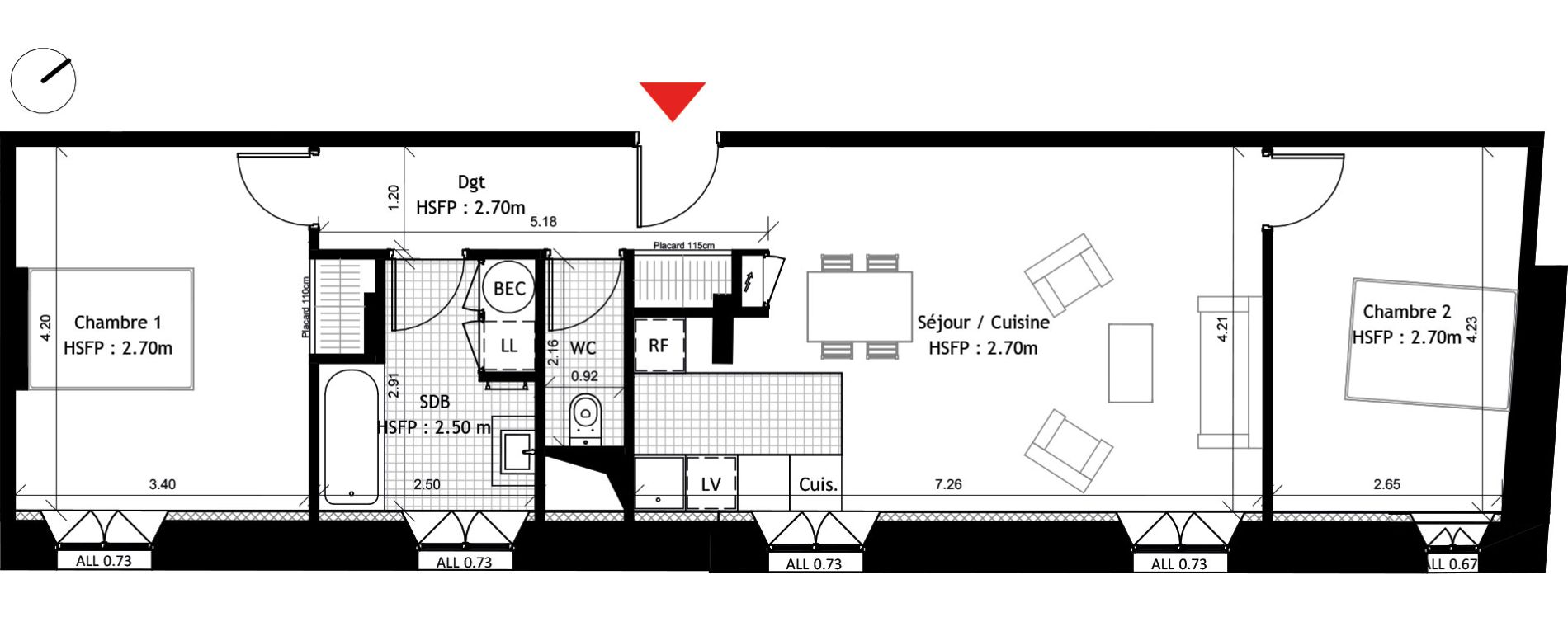 Appartement T3 de 69,20 m2 &agrave; Dourdan Centre ville