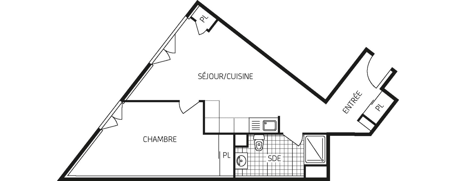 Appartement T2 de 44,99 m2 &agrave; Dourdan Centre