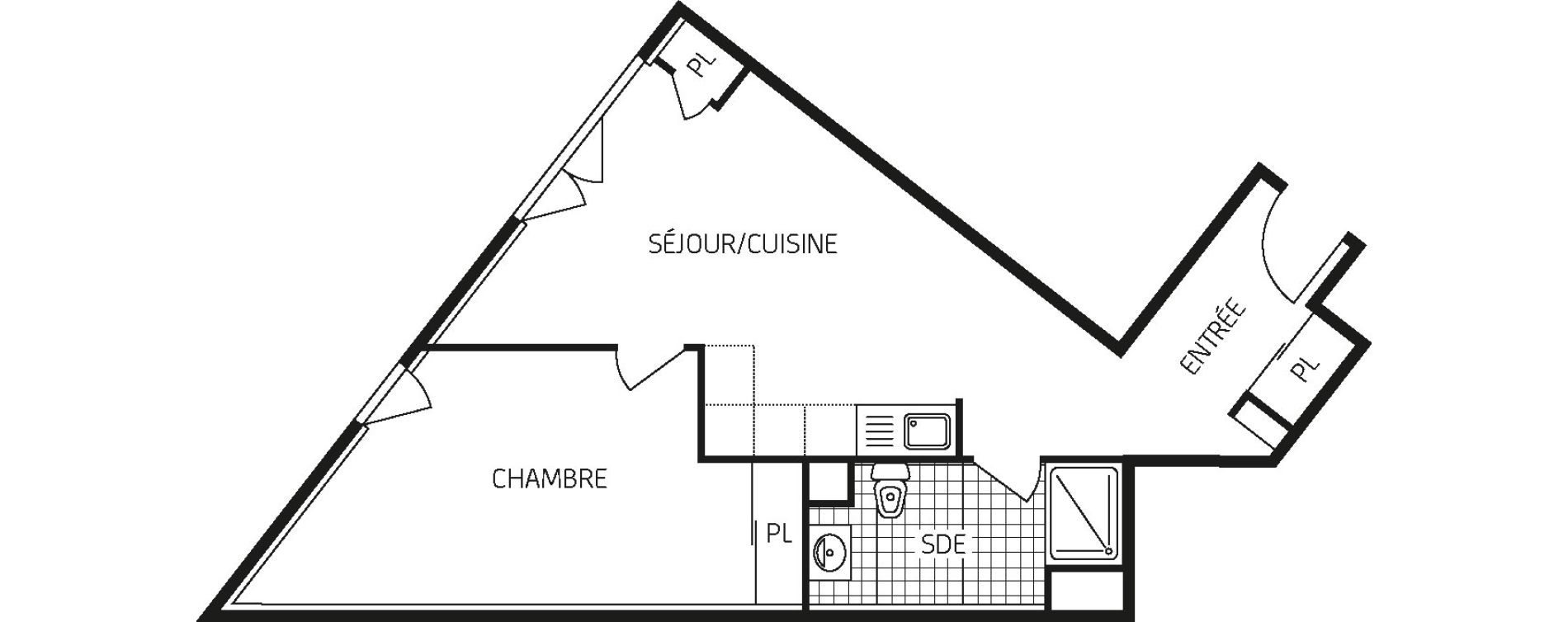 Appartement T2 de 44,99 m2 &agrave; Dourdan Centre