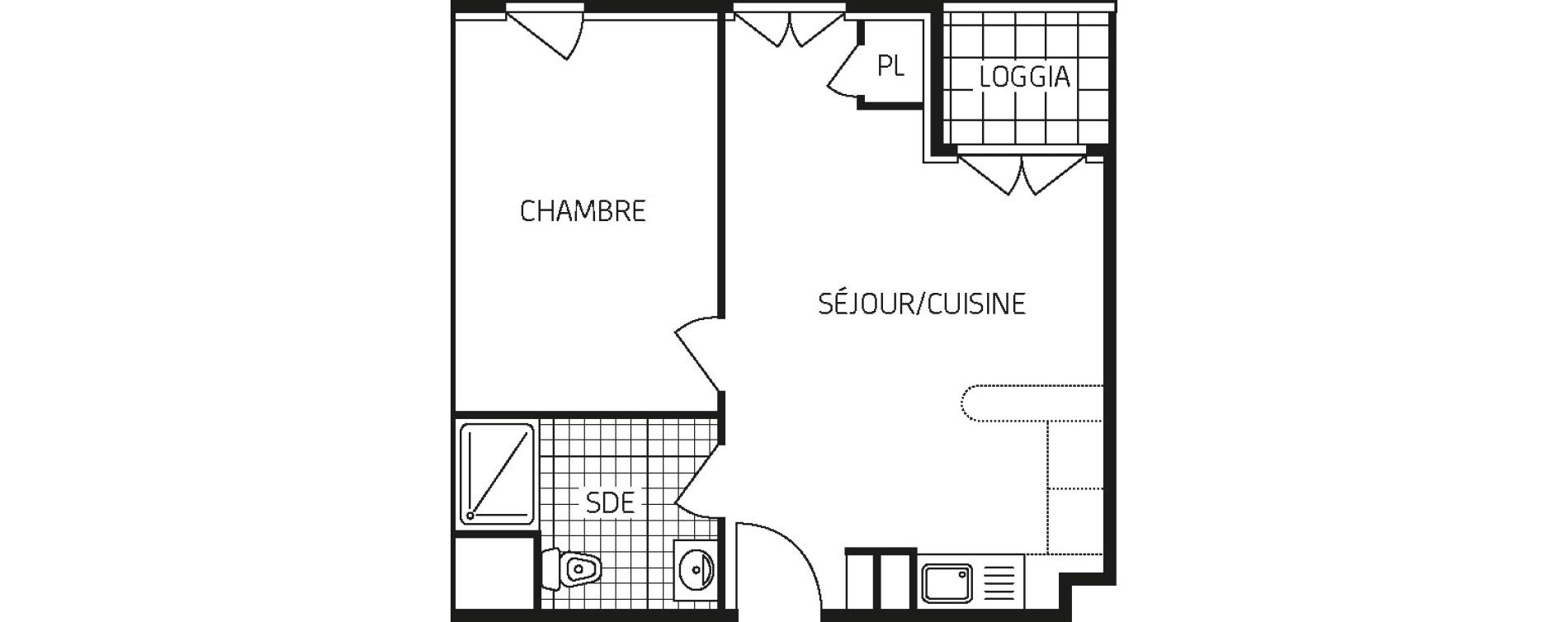 Appartement T2 de 38,02 m2 &agrave; Dourdan Centre