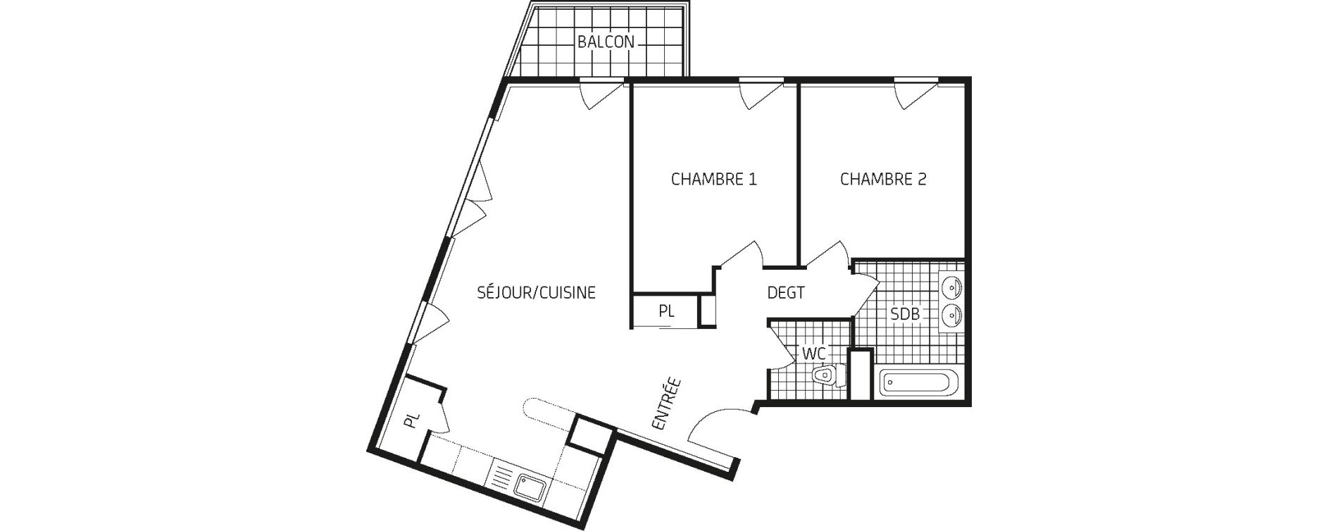 Appartement T3 de 60,43 m2 &agrave; Dourdan Centre