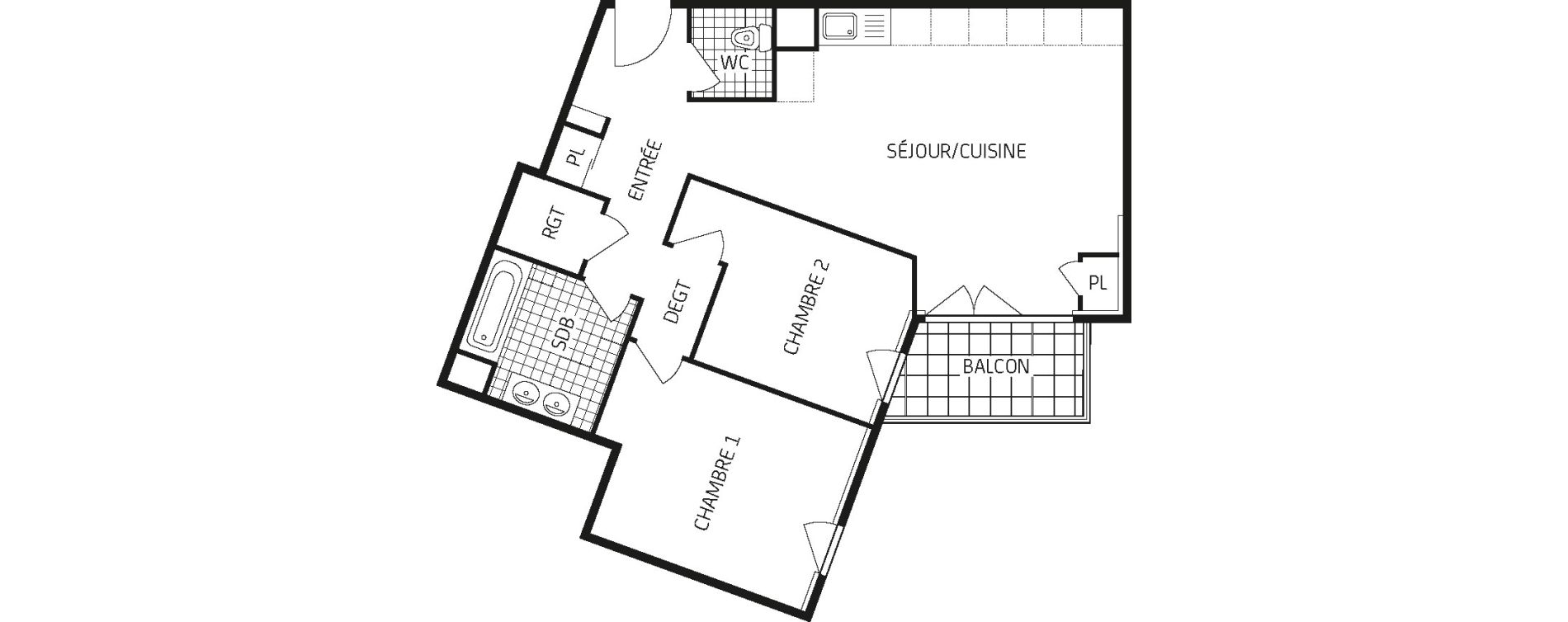Appartement T3 de 62,66 m2 &agrave; Dourdan Centre