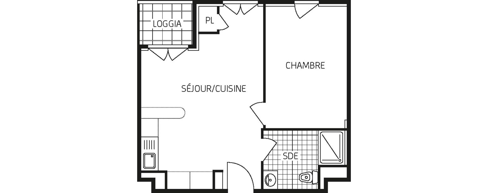 Appartement T2 de 38,26 m2 &agrave; Dourdan Centre