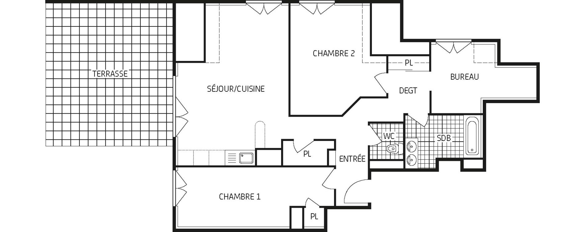 Appartement T3 de 73,67 m2 &agrave; Dourdan Centre
