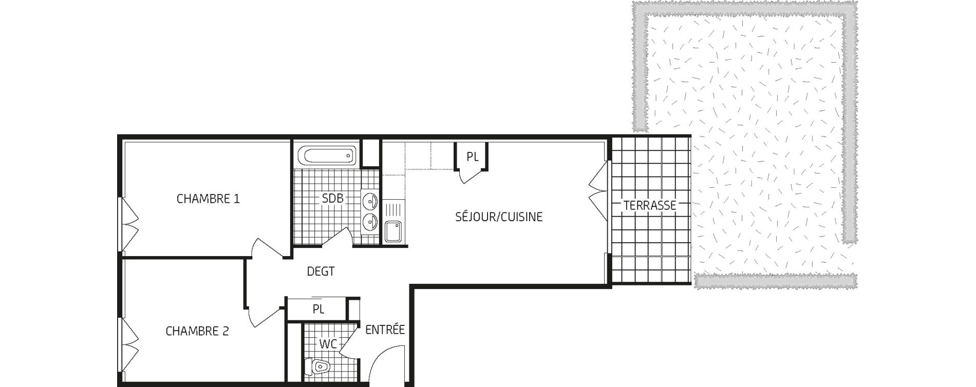 Appartement T3 de 57,63 m2 &agrave; Dourdan Centre