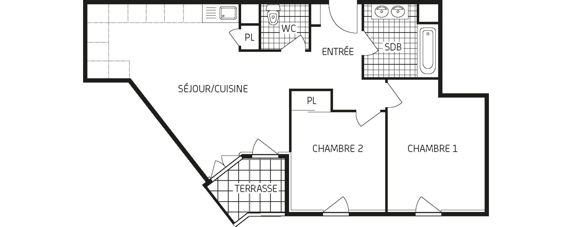 Appartement T3 de 59,23 m2 &agrave; Dourdan Centre