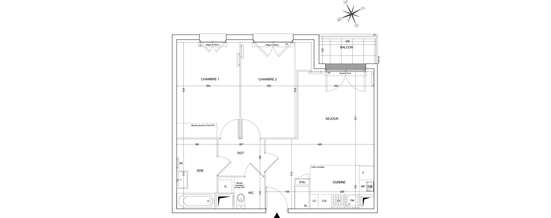 Appartement T3 de 59,76 m2 &agrave; Draveil Centre
