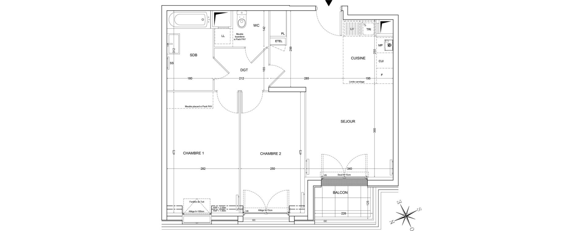 Appartement T3 de 61,57 m2 &agrave; Draveil Centre