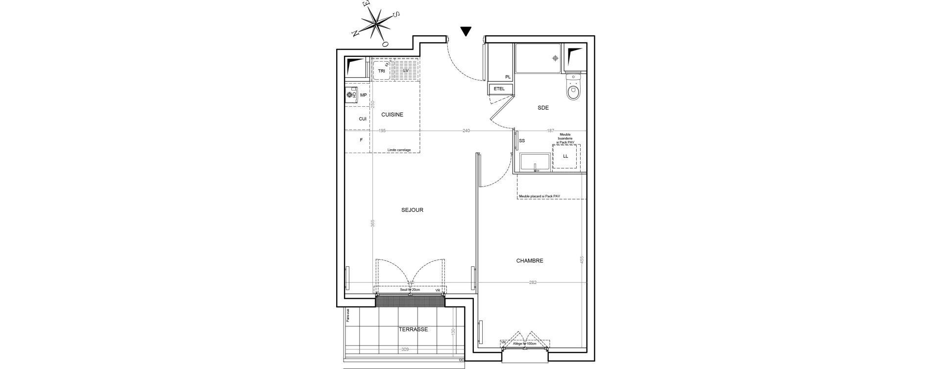 Appartement T2 de 42,28 m2 &agrave; Draveil Centre