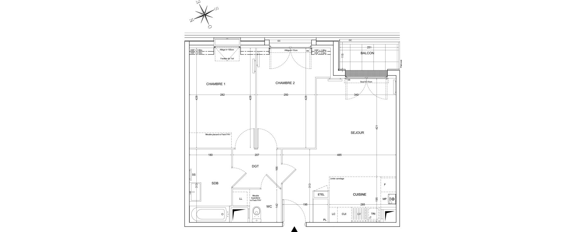 Appartement T3 de 59,30 m2 &agrave; Draveil Centre